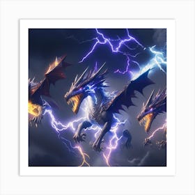 Lightning Dragons 2 Art Print
