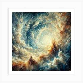 Of Light And Ice.AI Art Print