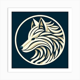 Minimalism, Wolf 5 Art Print