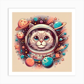 Cat In Space 4 Art Print