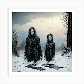 An Art Print Of A Serene Winter Morning Depict 4 Art Print