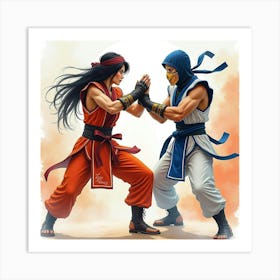 Mortal Kombat Ninja Fighter Concept Art (44) Art Print