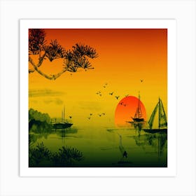 Japanese Art, Asian Nature Art Print