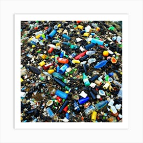 Plastic Waste In The Ocean 2 Art Print