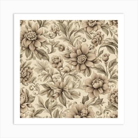 Floral Wallpaper 8 Art Print