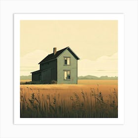 House In The Field 2 Art Print