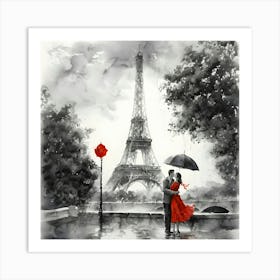 Paris In The Rain 6 Art Print