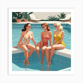 Default Pool Ladies Art Print 0 Art Print