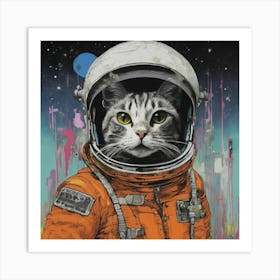 Cat In Space Art Print