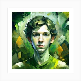 Boy In The Green Shirt Art Print