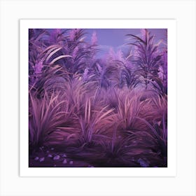 Purple Grass 1 Art Print