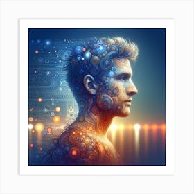 Masculine Digital Profile Photo Art Print