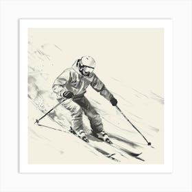 Skier On Skis 1 Art Print