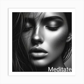 Meditate by dee Art Print