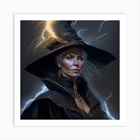 Witch In A Hat Art Print