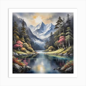 Mountain Lake Art Print