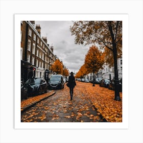 Autumn Leaves In London 1 Art Print