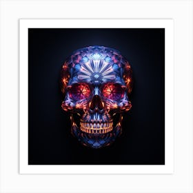 Abstract Skull Art Print