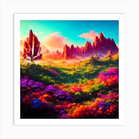 Colorful Landscape Art Print