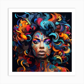 Abstract Portrait Of A Woman 8 Art Print