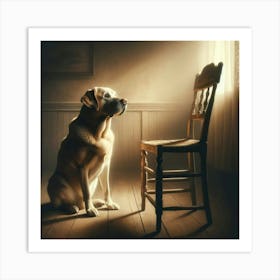 Dog In A Chair 1 Art Print