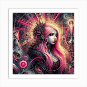 Psychedelic Girl 1 Art Print