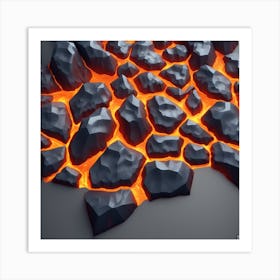 Lava Rocks Art Print