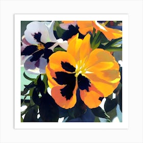 Pansies In The Sun Art Print