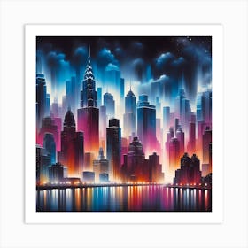 New York City Skyline 4 Art Print