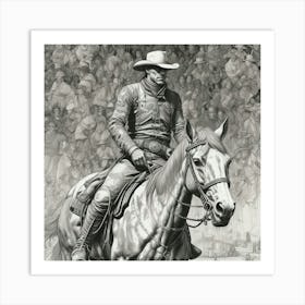 Haunted Cowboy Art Print