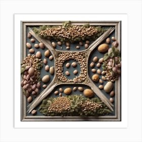 Frame Created From Legumes On Edges And Nothing In Middle Trending On Artstation Sharp Focus Stud (1) Art Print