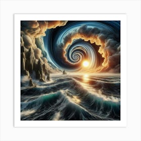 Spiral Ocean Art Print