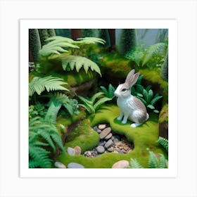 Rabbit In The Forest 2 Art Print