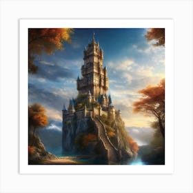 Castle In The Forest 2 Art Print