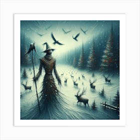 The scarecrow, Christmas (Variant 2) Art Print