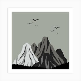 Mountains In The Sky Art Print