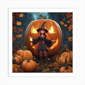 Halloween Witch Art Print