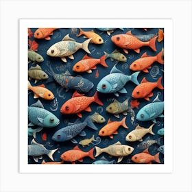 Fish pattern 1 Art Print