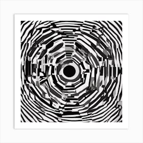 Black And White Abstract Art 3 Art Print