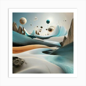 abstract surrealism Art Print