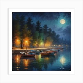 Night On The Water Art Print