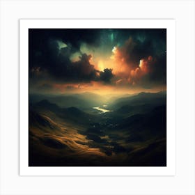 Abstract Landscape - Abstract Stock Videos & Royalty-Free Footage 1 Art Print