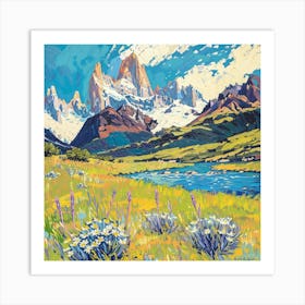 A Patagonia In Argentina Oil Painting Illustrati 1720364169 2 Art Print