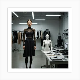 Woman In A Dressing Room 1 Art Print