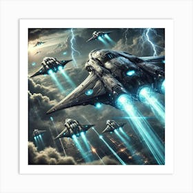 Cloudbreaker Recon Ships Advanced Sensors 2 Art Print