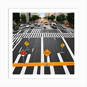 Street Crossing Art Print