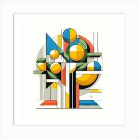 Abstract modernist Lemon tree 1 Art Print