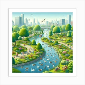 Sakura Park Art Print