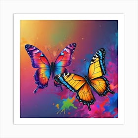 Colorful Butterflies 117 Art Print