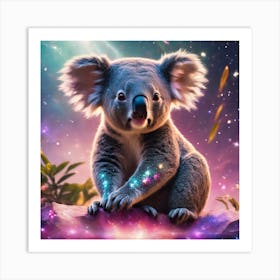 Koala In Space Art Print